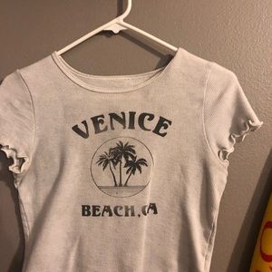 Graphic cropped t shirt